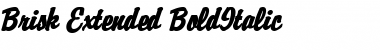 Brisk Extended BoldItalic Font Title Preview
