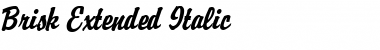 Brisk Extended Italic Font Title Preview