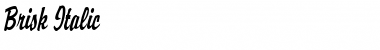 Brisk Italic Font Title Preview