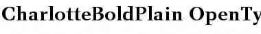 Charlotte Bold Plain Font Title Preview