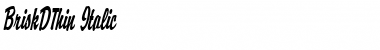 BriskDThin Italic Font Title Preview