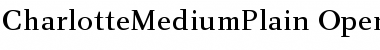 Charlotte Medium Plain Font Title Preview