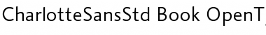 Charlotte Sans Std Book Font Title Preview