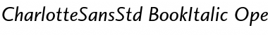 Charlotte Sans Std Book Italic Font Title Preview