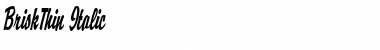 BriskThin Italic Font Title Preview