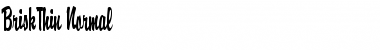 BriskThin Normal Font Title Preview