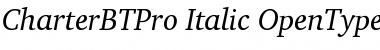 Charter BT Pro Italic Font Title Preview