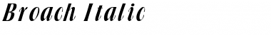 Broach Italic Font Title Preview
