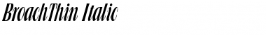 BroachThin Italic Font Title Preview