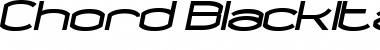 Chord BlackItalic Font Title Preview