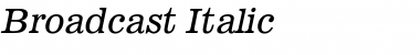 Broadcast Italic Font Title Preview