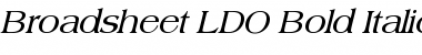 Broadsheet LDO Bold Italic Font Title Preview