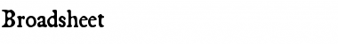 Broadsheet Regular Font Title Preview