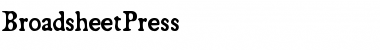 Broadsheet Regular Font Title Preview