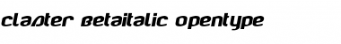 Claster BETAitalic Font Title Preview
