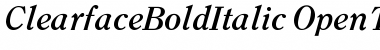 Clearface BoldItalic Font Title Preview