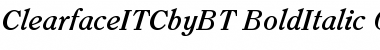 ITC Clearface Bold Italic Font Title Preview