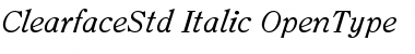 ITC Clearface Std Italic Font Title Preview