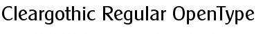 Cleargothic-Regular Regular Font Title Preview
