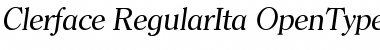 Clerface-RegularIta Regular Font Title Preview