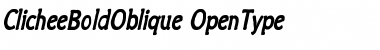 Clichee BoldOblique Font Title Preview