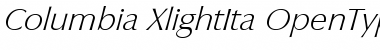 Columbia-XlightIta Regular Font Title Preview