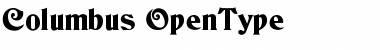 Columbus Regular Font Title Preview