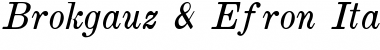 Brokgauz & Efron Italic Font Title Preview