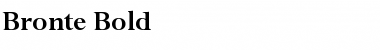 Bronte Bold Font Title Preview