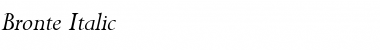 Bronte Italic Font Title Preview