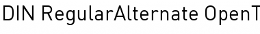 DIN RegularAlternate Font Title Preview