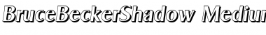 BruceBeckerShadow-Medium Italic Font Title Preview