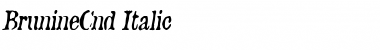 BrunineCnd Italic Font Title Preview