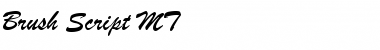 Brush Script MT Regular Font Title Preview