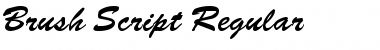 Brush Script Regular Font Title Preview