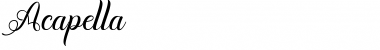 Acapella Script Regular Font Title Preview