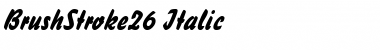 BrushStroke26 Italic Font Title Preview