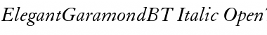 Elegant Garamond Italic Font Title Preview