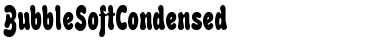 BubbleSoftCondensed Regular Font Title Preview
