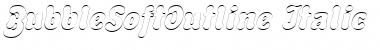 BubbleSoftOutline Italic Font Title Preview