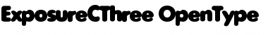 ExposureCThree Regular Font Title Preview