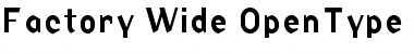 Factory Wide Font Title Preview