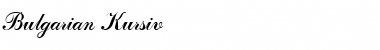 Bulgarian Kursiv Italic Font Title Preview