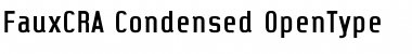 FauxCRA Condensed Font Title Preview
