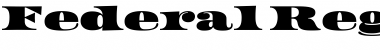Federal Regular Font Title Preview