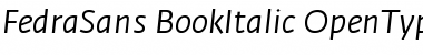 Fedra Sans Book Italic Font Title Preview