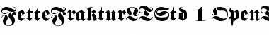 Fette Fraktur LT Std Regular Font Title Preview