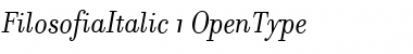 Filosofia Italic Font Title Preview