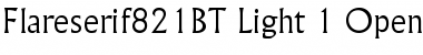 Flareserif 821 Light Font Title Preview