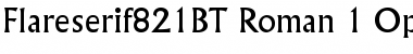 Flareserif 821 Regular Font Title Preview